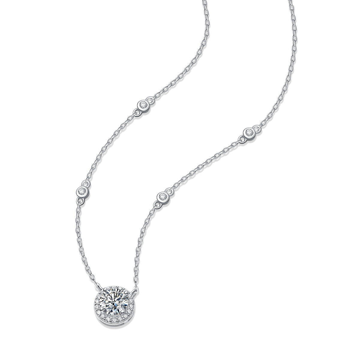 Stardust Pendant Necklace 3ct in 925 sterling silver