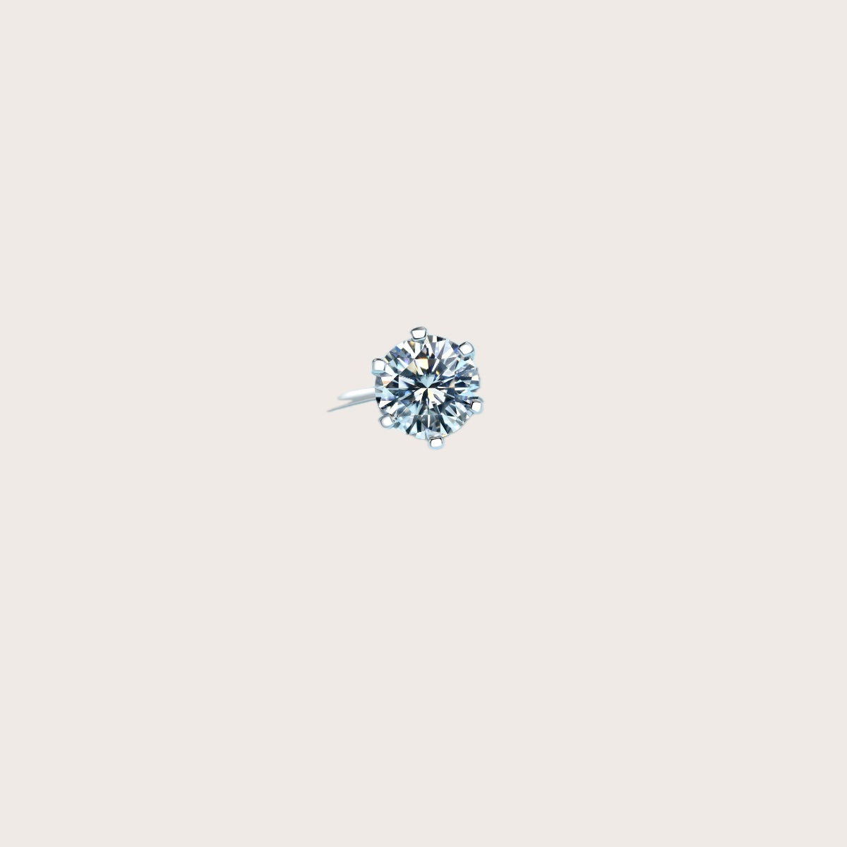Classic 6-Prong Ring 5ct in 925 sterling silver