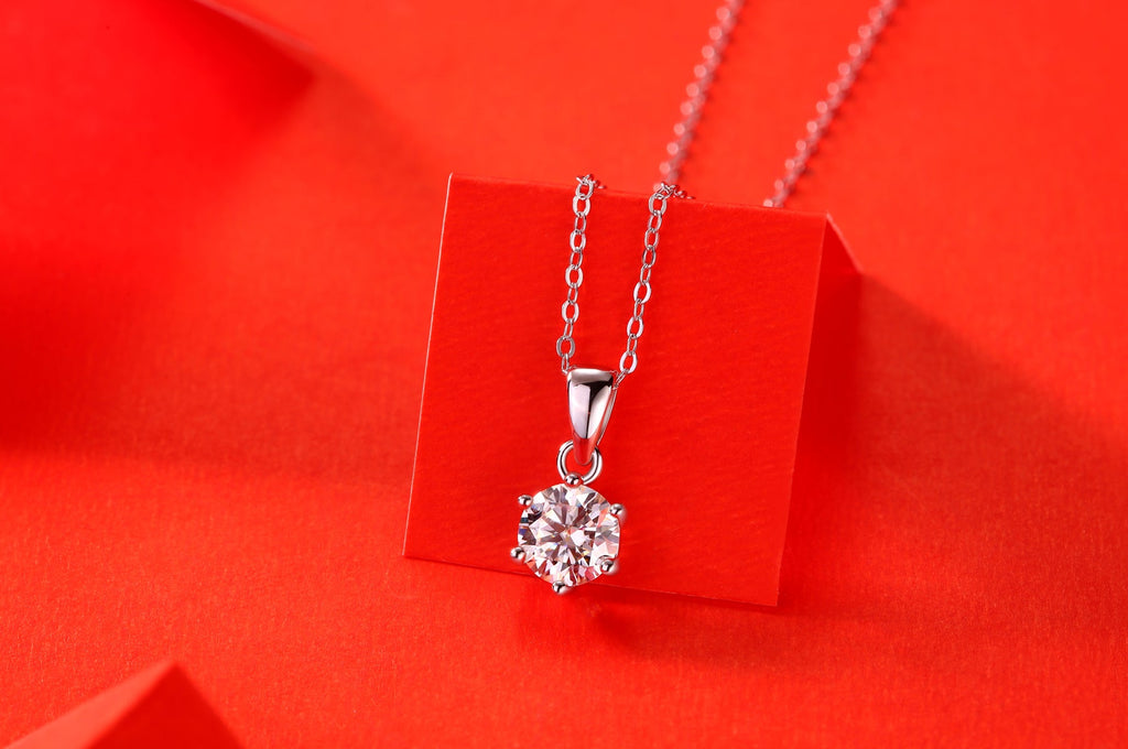 Declaration Pendant Necklace 1ct in 925 sterling silver
